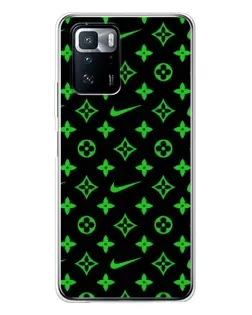 Чехол для Xiaomi POCO X3 GT с картинкой «Неоновый принт LV»