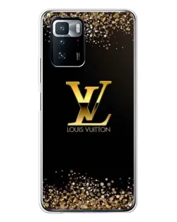 Чехол для Xiaomi POCO X3 GT с картинкой «LV — золотые искры»