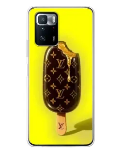 Чехол для Xiaomi POCO X3 GT с картинкой «Мороженое от LV»