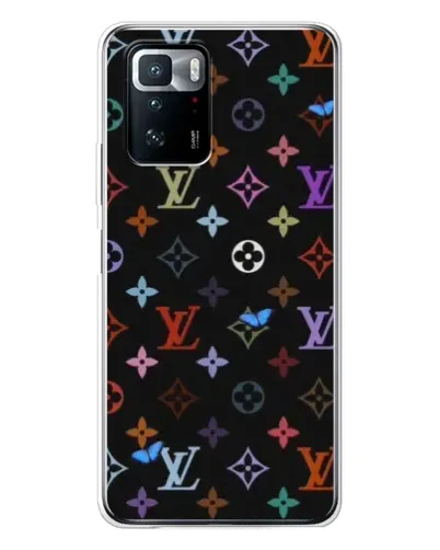 Чехол для Xiaomi POCO X3 GT с картинкой «Цветная монограмма LV»