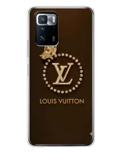 Чехол для Xiaomi POCO X3 GT с картинкой «LV — золотая печать»