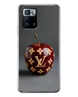 Чехол для Xiaomi POCO X3 GT с картинкой «Красное яблоко LV»