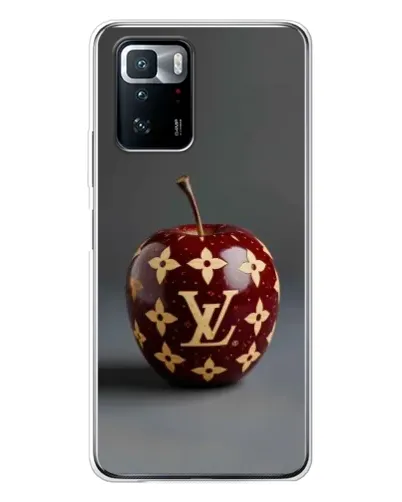 Чехол для Xiaomi POCO X3 GT с картинкой «Красное яблоко LV»