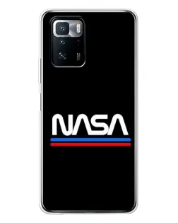 Чехол для Xiaomi POCO X3 GT с картинкой «NASA — классика Red Blue»