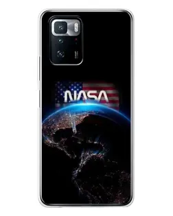 Чехол для Xiaomi POCO X3 GT с картинкой «Земля из космоса NASA»