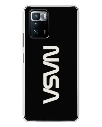 Чехол для Xiaomi POCO X3 GT с картинкой «NASA — вертикальный логотип»