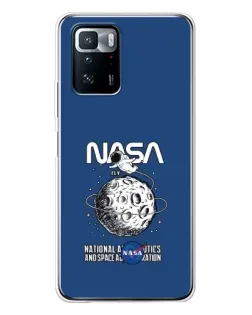 Чехол для Xiaomi POCO X3 GT с картинкой «NASA — лунная миссия»