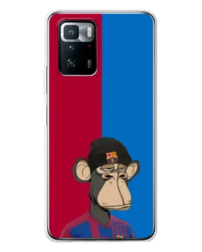 Чехол для Xiaomi POCO X3 GT с картинкой «Bored Ape — фанат Барсы»