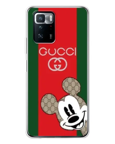 Чехол для Xiaomi POCO X3 GT с картинкой «Gucci — полосы и Микки» Чехол для Xiaomi POCO X3 GT с картинкой «Gucci — полосы и Микки»