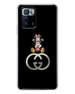 Чехол для Xiaomi POCO X3 GT с картинкой «Минни Маус на лого»