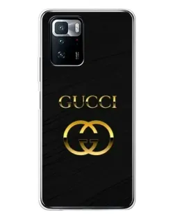Чехол для Xiaomi POCO X3 GT с картинкой «Золотой логотип Gucci»
