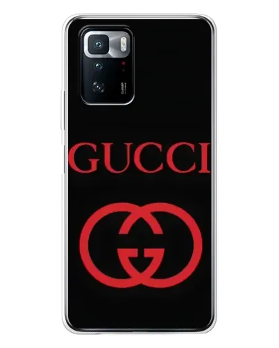 Чехол для Xiaomi POCO X3 GT с картинкой «Gucci — красный логотип» Чехол для Xiaomi POCO X3 GT с картинкой «Gucci — красный логотип»