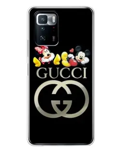 Чехол для Xiaomi POCO X3 GT с картинкой «Gucci — герои Disney»