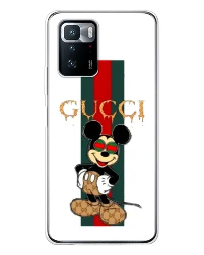 Чехол для Xiaomi POCO X3 GT с картинкой «Микки Маус Gucci — полосы» Чехол для Xiaomi POCO X3 GT с картинкой «Микки Маус Gucci — полосы»