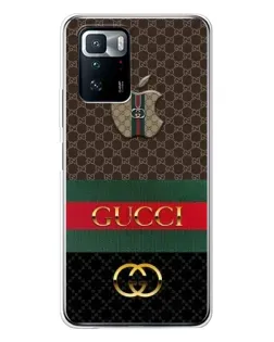 Чехол для Xiaomi POCO X3 GT с картинкой «Gucci — брендированный десерт»