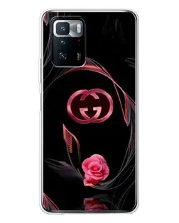 Чехол для Xiaomi POCO X3 GT с картинкой «Gucci — неоновая роза»
