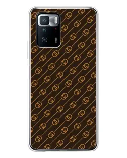 Чехол для Xiaomi POCO X3 GT с картинкой «Gucci — золотые диагонали»