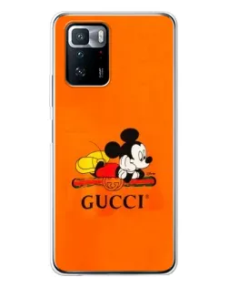 Чехол для Xiaomi POCO X3 GT с картинкой «Микки Маус Gucci — оранж»