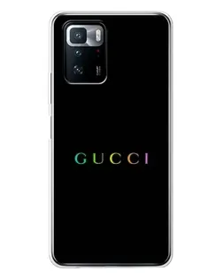 Чехол для Xiaomi POCO X3 GT с картинкой «Gucci — неоновый минимализм»