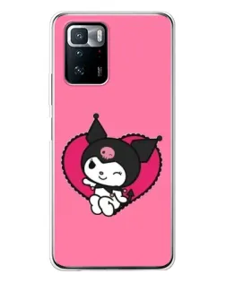 Чехол для Xiaomi POCO X3 GT с картинкой «Kuromi — любовь в сердце»
