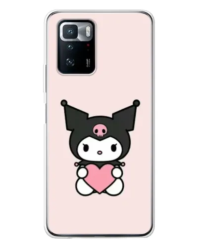 Чехол для Xiaomi POCO X3 GT с картинкой «Kuromi и сердце»