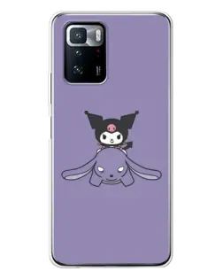 Чехол для Xiaomi POCO X3 GT с картинкой «Kuromi на лиловом фоне»