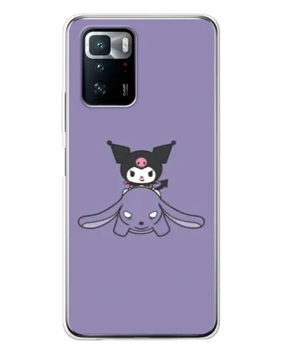 Чехол для Xiaomi POCO X3 GT с картинкой «Kuromi на лиловом фоне»