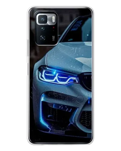 Чехол для Xiaomi POCO X3 GT с картинкой «Взгляд BMW с синими фарами» Чехол для Xiaomi POCO X3 GT с картинкой «Взгляд BMW с синими фарами»