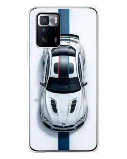Чехол для Xiaomi POCO X3 GT с картинкой «Вид сверху — BMW M»