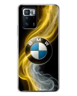 Чехол для Xiaomi POCO X3 GT с картинкой «Золотистый дым BMW»