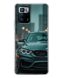 Чехол для Xiaomi POCO X3 GT с картинкой «BMW в огнях города»