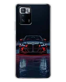 Чехол для Xiaomi POCO X3 GT с картинкой «BMW на мокрой дороге»