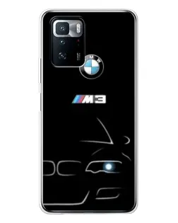 Чехол для Xiaomi POCO X3 GT с картинкой «Минималистичный принт BMW M3»