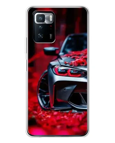 Чехол для Xiaomi POCO X3 GT с картинкой «Спортивная BMW и цветы» Чехол для Xiaomi POCO X3 GT с картинкой «Спортивная BMW и цветы»