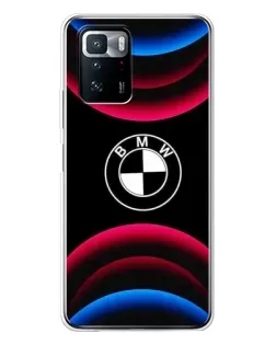 Чехол для Xiaomi POCO X3 GT с картинкой «Логотип BMW и неоновые дуги»