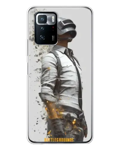 Чехол для Xiaomi POCO X3 GT с картинкой «PUBG — боец в пыли»