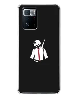 Чехол для Xiaomi POCO X3 GT с картинкой «PUBG — силуэт воина»