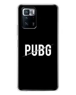 Чехол для Xiaomi POCO X3 GT с картинкой «PUBG — белый логотип»