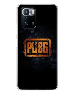 Чехол для Xiaomi POCO X3 GT с картинкой «PUBG — золотой логотип»