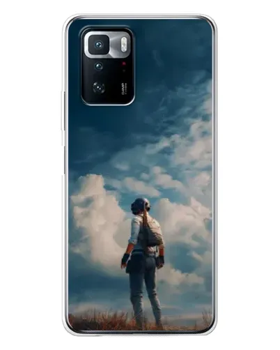 Чехол для Xiaomi POCO X3 GT с картинкой «Герой PUBG на скале»