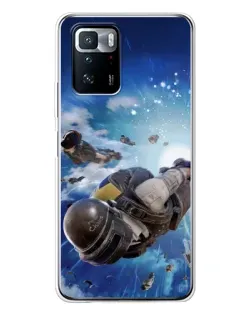 Чехол для Xiaomi POCO X3 GT с картинкой «Десант PUBG — прыжок»