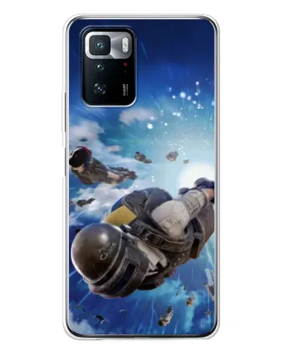 Чехол для Xiaomi POCO X3 GT с картинкой «Десант PUBG — прыжок»