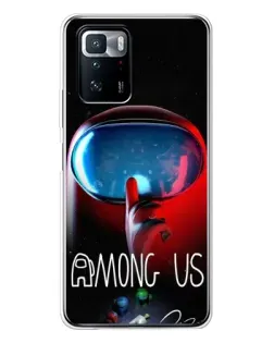Чехол для Xiaomi POCO X3 GT с картинкой «Красный импостер — макро» Чехол для Xiaomi POCO X3 GT с картинкой «Красный импостер — макро»
