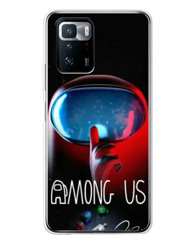 Чехол для Xiaomi POCO X3 GT с картинкой «Красный импостер — макро»
