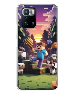 Чехол для Xiaomi POCO X3 GT с картинкой «Стив на ферме»