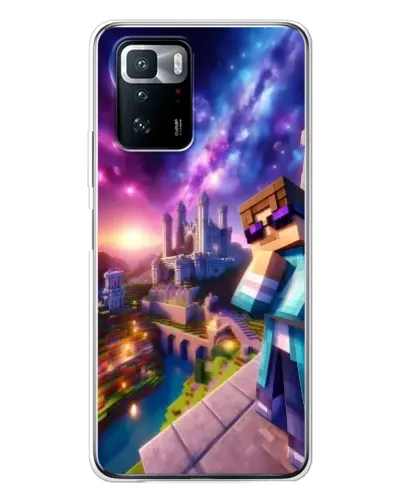 Чехол для Xiaomi POCO X3 GT с картинкой «Стив и космос»