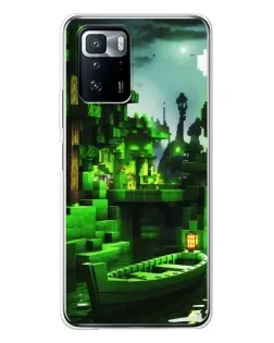 Чохол для Xiaomi POCO X3 GT з картинкою «Minecraft лісовий пейзаж»