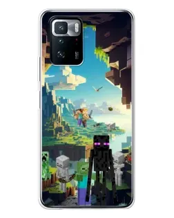Чехол для Xiaomi POCO X3 GT с картинкой «Эндермен в лесу»