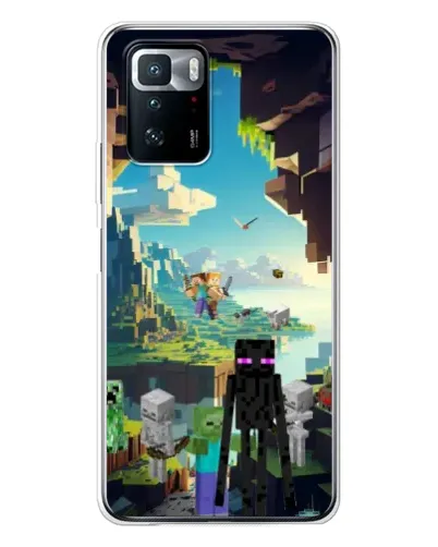 Чехол для Xiaomi POCO X3 GT с картинкой «Эндермен в лесу»