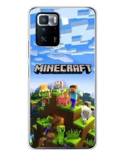 Чехол для Xiaomi POCO X3 GT с картинкой «Minecraft классический мир»